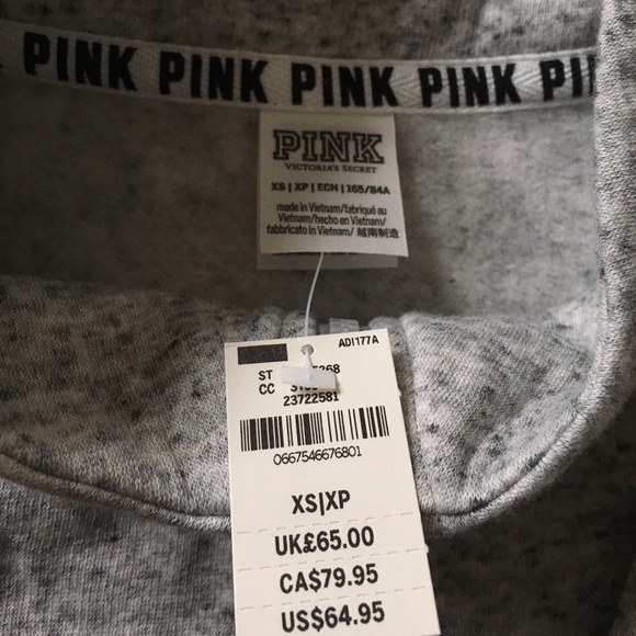 Pink Marl Grey Half Zip Sweater - Picture 3 of 4